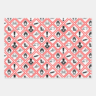 Osha-Gefahrenpiktogramme Geschenkpapier Set
