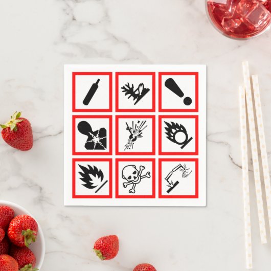 Osha Hazard Warnungen Serviette (Beispiel)