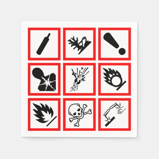 Osha Hazard Warnungen Serviette (Vorderseite)