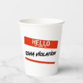 OSHA-Verletzung Pappbecher (Vorderseite)