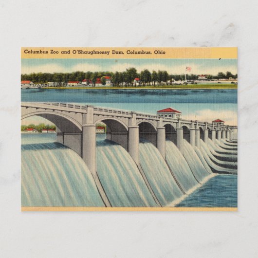 O'Shaughnessy Dam, Columbus, Ohio Postkarte (Vorderseite)