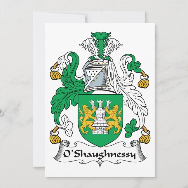 O'Shaughnessy Familienwappen (Vorderseite)