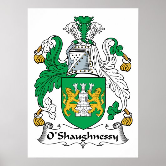 O'Shaughnessy Familienwappen Poster (Vorne)
