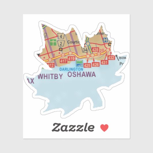 Oshawa Ontario Painted Leaf Aufkleber (Blatt)