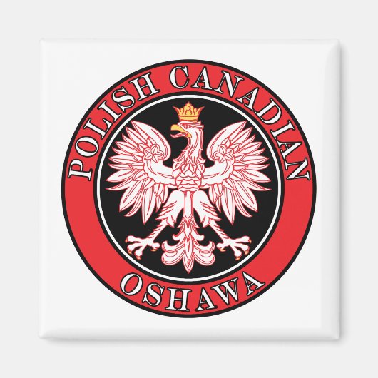 Oshawa Polnischer Kanadischer Adler Magnet (Vorne)