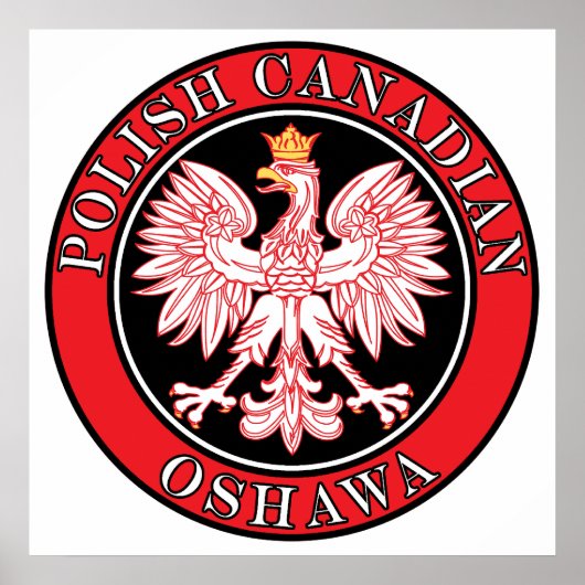Oshawa Polnischer Kanadischer Adler Poster (Vorne)