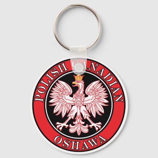 Oshawa Polnischer Kanadischer Adler Schlüsselanhänger (Vorderseite)