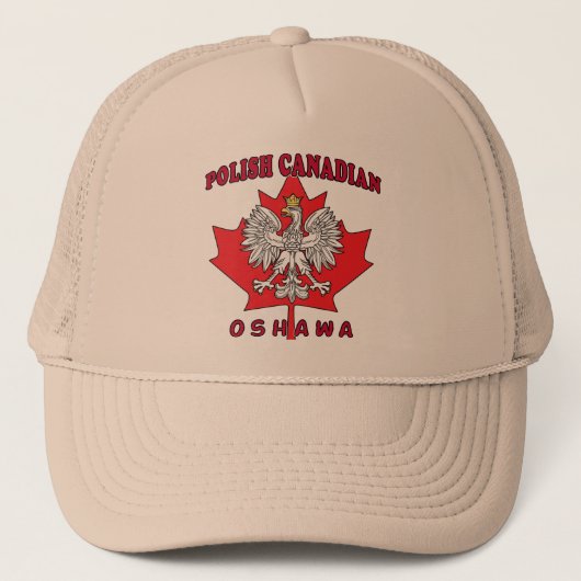 Oshawa Polnischer Kanadischer Leaf Truckerkappe (Vorderseite)