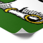 O'Shea Coat of Arms Irish Flag Print Poster (Ecke)