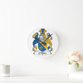 O'Shea Family Crest Runde Wanduhr (Zuhause)