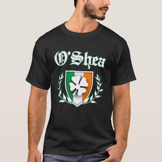 O'Shea Irisches Kleeblatt-Wappen T-Shirt (Vorderseite)