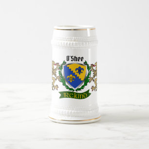 O'Shee/Shea Irish Shield Beer Stein Bierglas