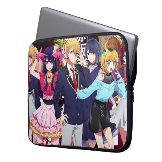 Oshi no Ko: Notebook-Tasche der Hauptdarsteller Laptopschutzhülle (Vorderseite Links)