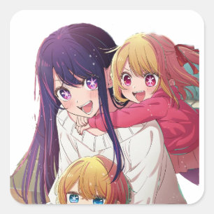 oshi no ko quadratischer aufkleber