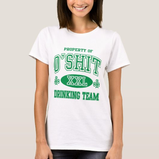 O'Shit irisches trinkendes Team T-Shirt (Vorderseite)