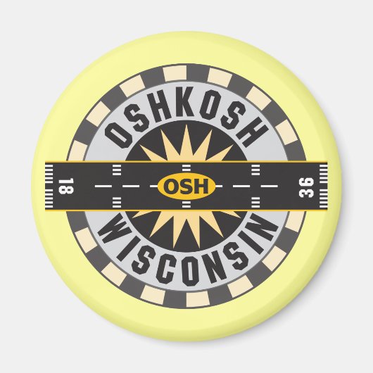 Oshkosh, WI OSH Airport Magnet (Vorne)