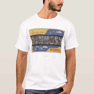 Oshkosh, Wisconsin - große Buchstabe-Szenen T-Shirt