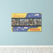 Oshkosh, Wisconsin - Große Buchstabenszenen Leinwanddruck (Insitu (Holzboden))