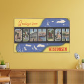 Oshkosh, Wisconsin - Große Buchstabenszenen Leinwanddruck (Insitu (Wohnzimmer))