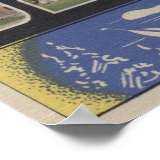 Oshkosh, Wisconsin - Große Buchstabenszenen Poster (Ecke)