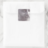 Osho closeup.jpg quadratischer aufkleber (Tasche)