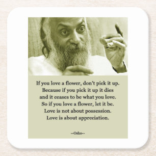 Osho Rechteckiger Pappuntersetzer