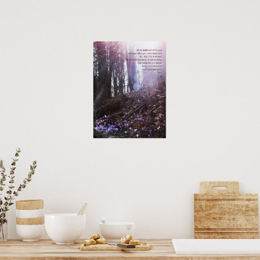 Osho Wisdom Quote Erleuchtung Poster (Küche)