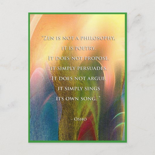 Osho Zen Anführungskarte Postkarte (Vorderseite)