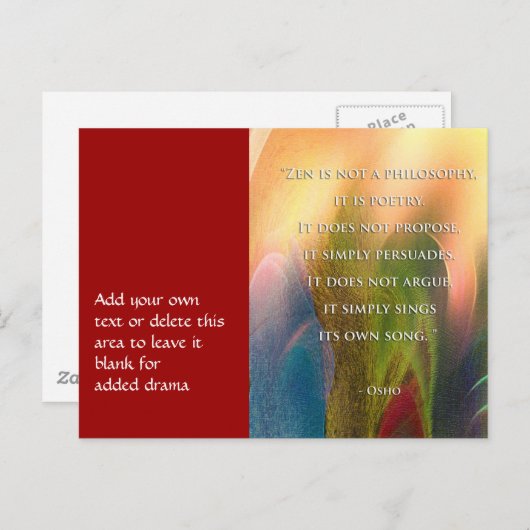Osho Zen Anführungskarte Postkarte (Vorne/Hinten)