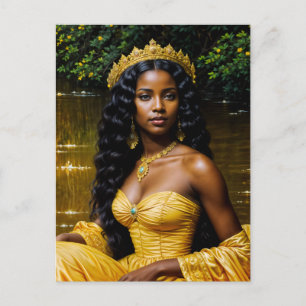 Oshun African Goddess Elegante Postkarte