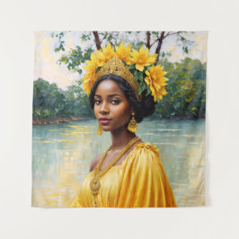 Oshun African Goddess Orisha Art Wandteppich
