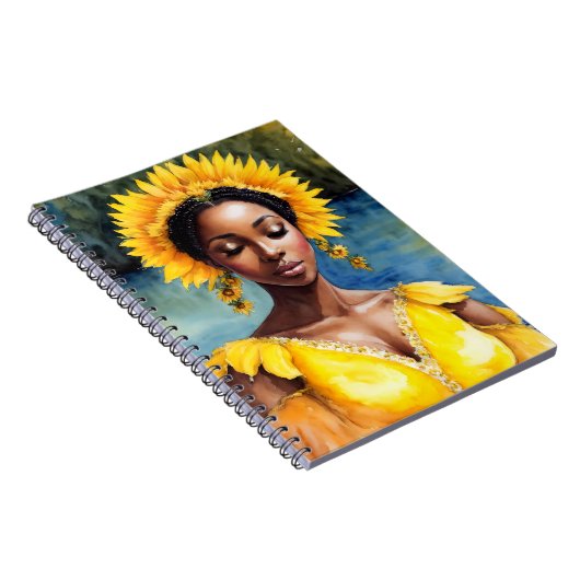Oshun African Orisha Watercolor Art Notizblock (Rechte Seite)