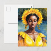 Oshun African Orisha Watercolor Art Postkarte (Vorne/Hinten)