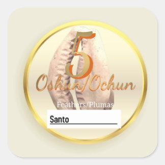 Oshun Ebo/Ocha-Aufkleber Quadratischer Aufkleber