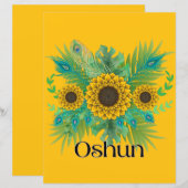 Oshun Goddess Sunblumen (Vorne/Hinten)