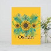 Oshun Goddess Sunblumen (Stehend Vorderseite)