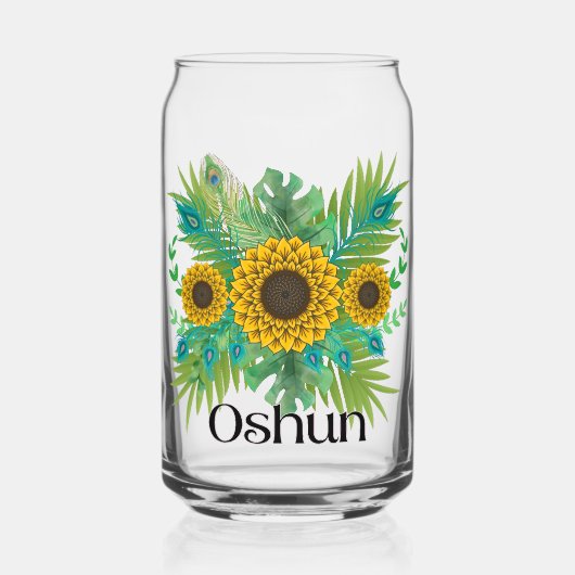 Oshun Goddess Sunblumen Dosenglas (Vorderseite)