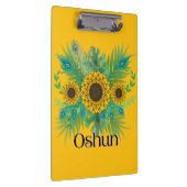 Oshun Goddess Sunblumen Klemmbrett (Rechts)