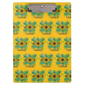 Oshun Goddess Sunblumen Klemmbrett
