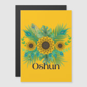 Oshun Goddess Sunblumen Magnetkarte (Vorne/Hinten)