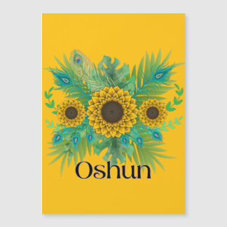 Oshun Goddess Sunblumen Magnetkarte