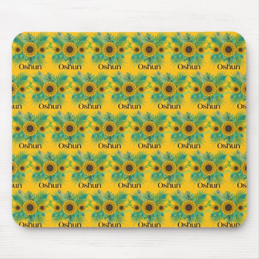 Oshun Goddess Sunblumen Mousepad (Vorne)