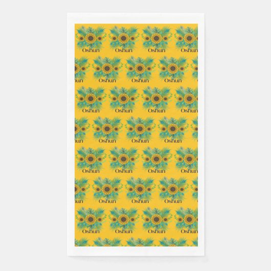 Oshun Goddess Sunblumen Serviette (Vorderseite)