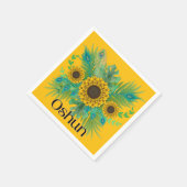 Oshun Goddess Sunblumen Serviette (Ecke)