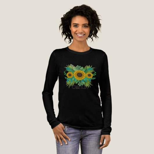 Oshun Goddess Sunblumen Tri-Blend Shirt (Volle Vorderseite)