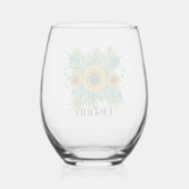 Oshun Goddess Sunblumen Weinglas Ohne Stiel (Rückseite)