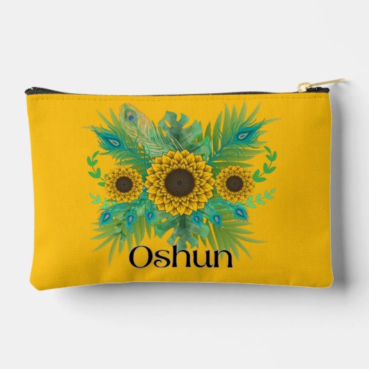 Oshun Goddess Sunblumen Zubehörtasche (Rückseite)