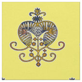 Oshun Goddess Veve Sigil Stoff (Nahaufnahme)