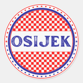 Osijek City Pride Emblem – Croatian Identity Runder Aufkleber