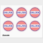Osijek City Pride Emblem – Croatian Identity Runder Aufkleber (Blatt)